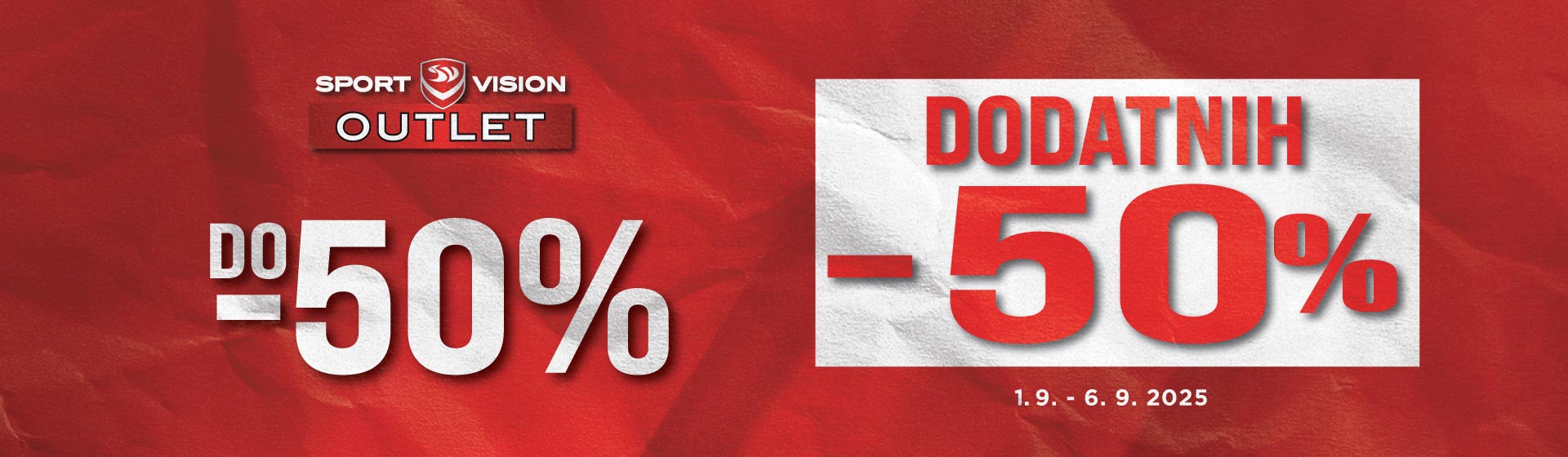 Dodatnih -50% popusta za že do -50% nižje cene