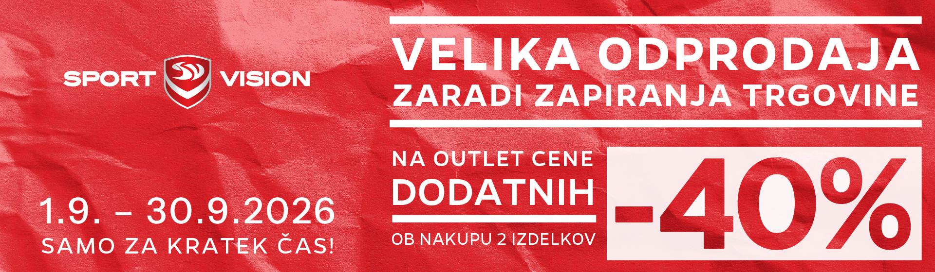 Velika odprodaja zaradi zapiranja trgovine