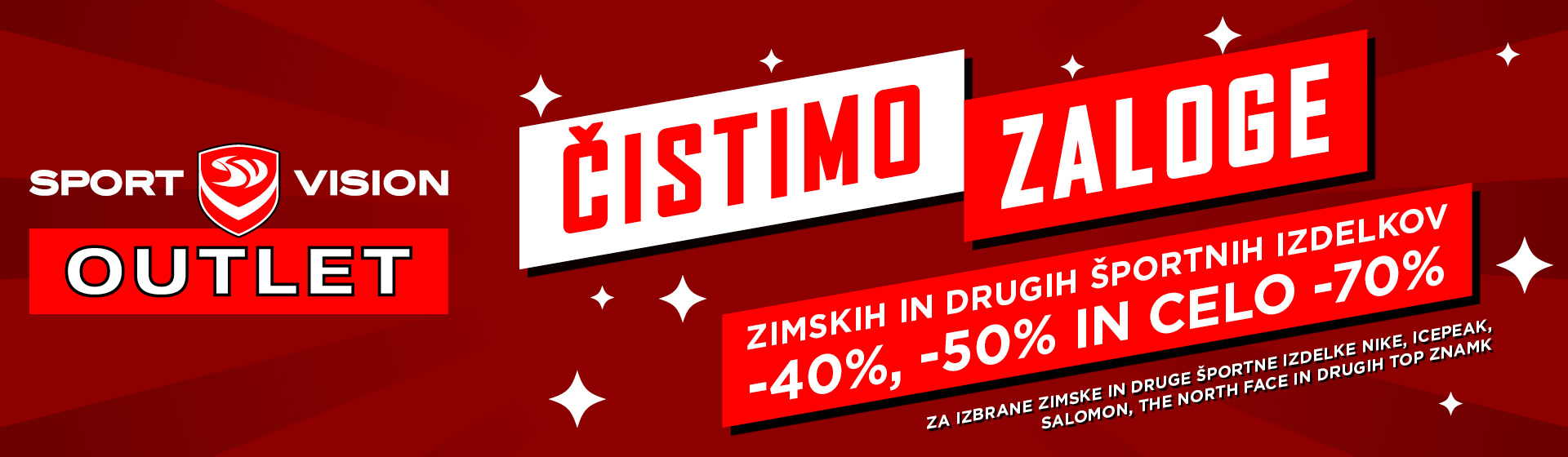Čistimo zaloge - Sport Vision Outlet