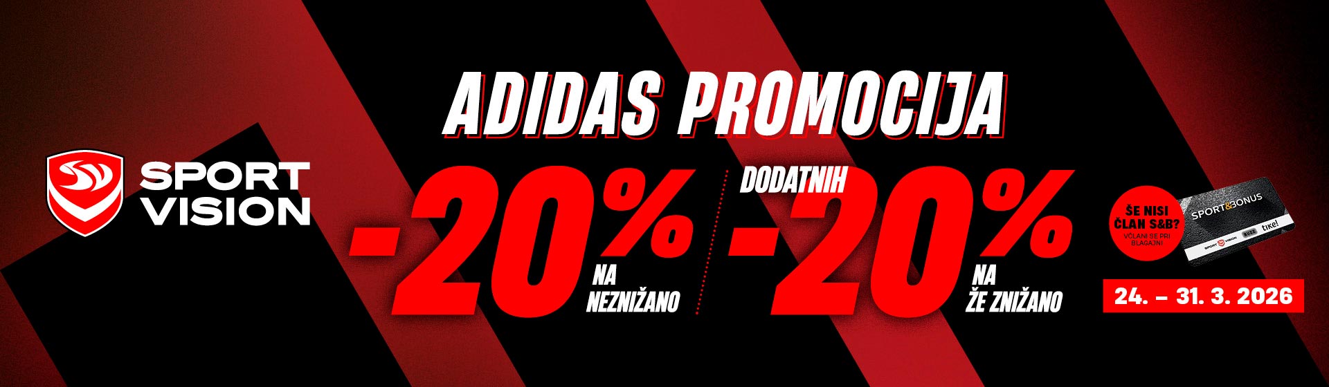 Tvoj adidas, zdaj ugodneje