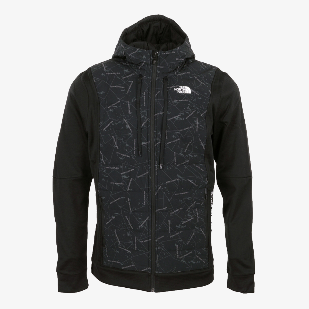 The north face train n logo hybrid hooded jacket on sale