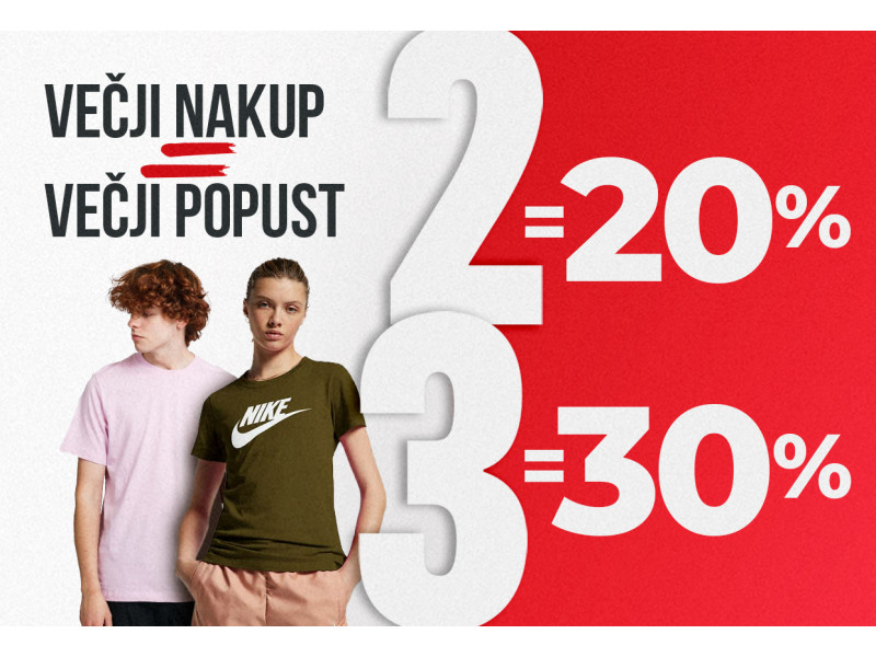 VEČJI NAKUP = VEČJI POPUST