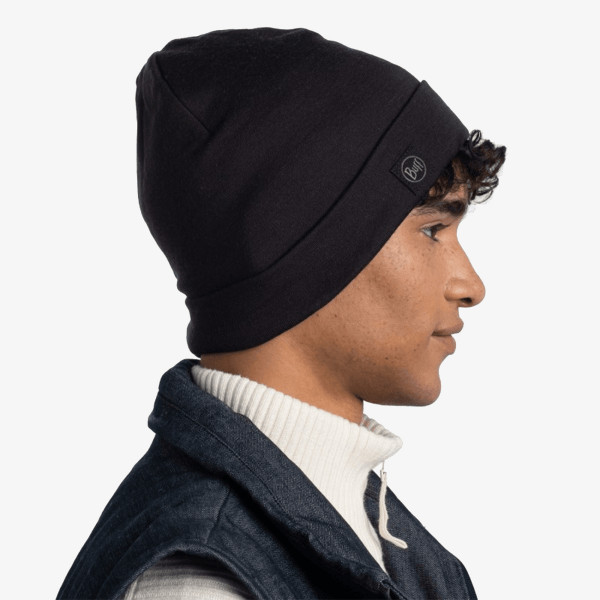 Buff MERINO HEAVYWEIGHT BEANIE SOLID BLACK 