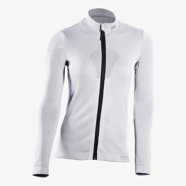 212542-BIANCO Maglia LADY m/l full zip 