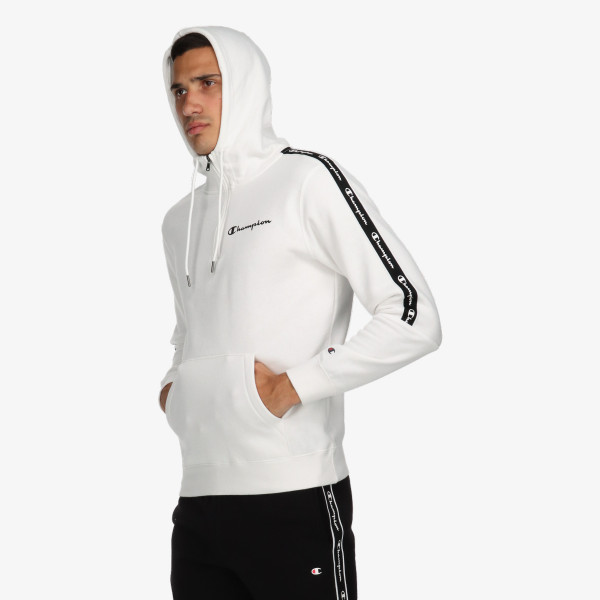 CHAMPION HOODED HALF ZIP SWEATSHIRT 