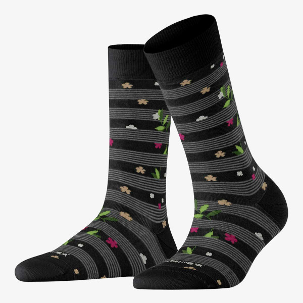 Burlington 27034-3000 FlowerStripeSOblack 36-41 