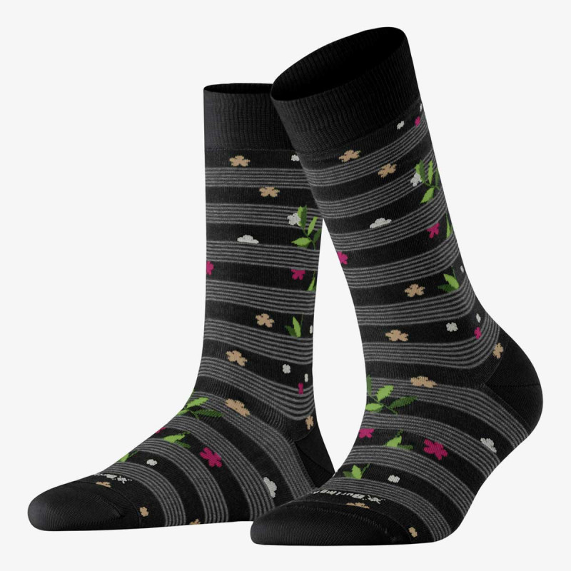 Burlington 27034-3000 FlowerStripeSOblack 36-41 