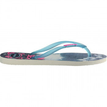 HAVAIANAS SLIM PAISAGE WHITE/TURQUOISE 