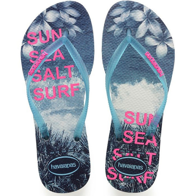 Havaianas SLIM PAISAGE WHITE/TURQUOISE 