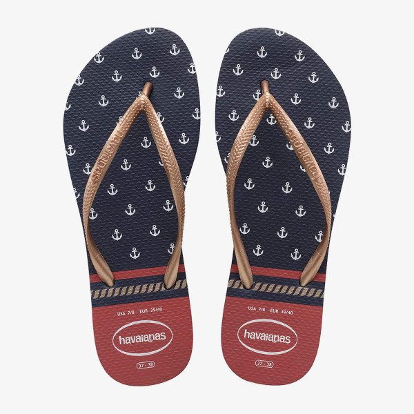 Havaianas SLIM NAUTICAL NAVY RED 