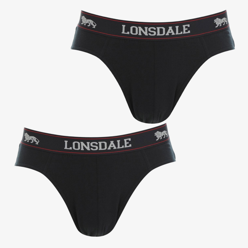 Lonsdale LONSDALE 2PK BRIEF SN00 BLACK 
