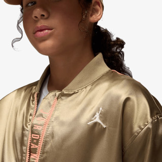 JORDAN JDG COLOR BLOCKED SATIN BOMBER 