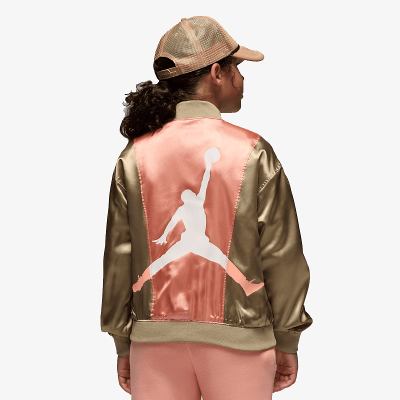 JORDAN JDG COLOR BLOCKED SATIN BOMBER 