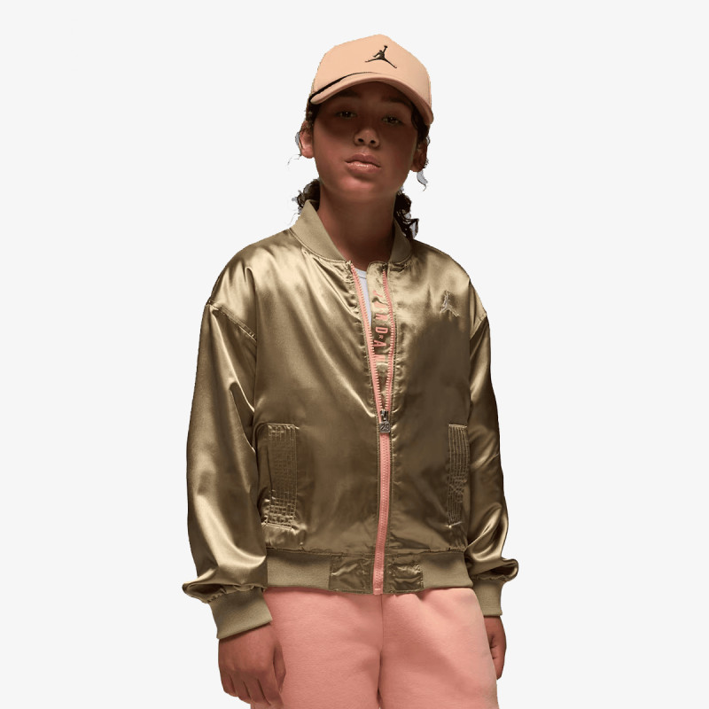 JORDAN JDG COLOR BLOCKED SATIN BOMBER 