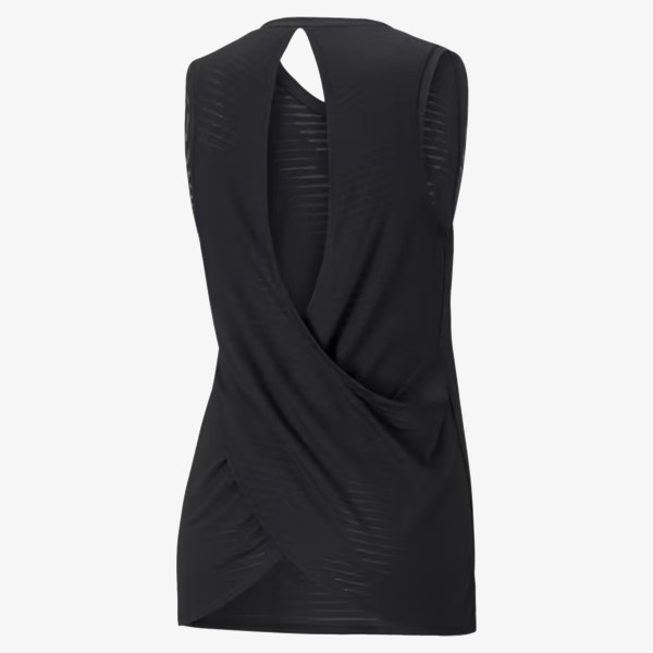 Puma STUDIO BURNOUT TANK PUMA BLACK-BURN OUT