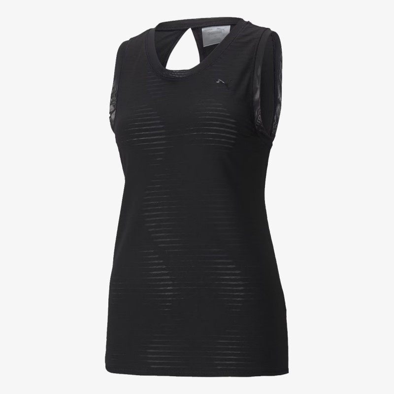 Puma STUDIO BURNOUT TANK PUMA BLACK-BURN OUT