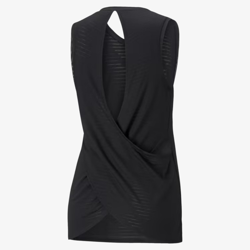 Puma STUDIO BURNOUT TANK PUMA BLACK-BURN OUT