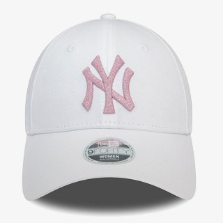 New Era WMNS METALLIC LOGO 9FORTY NEYYAN  WHI 