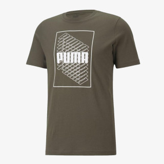 Puma PUMA WORDING GRAPHIC TEE FOREST NIGHT 