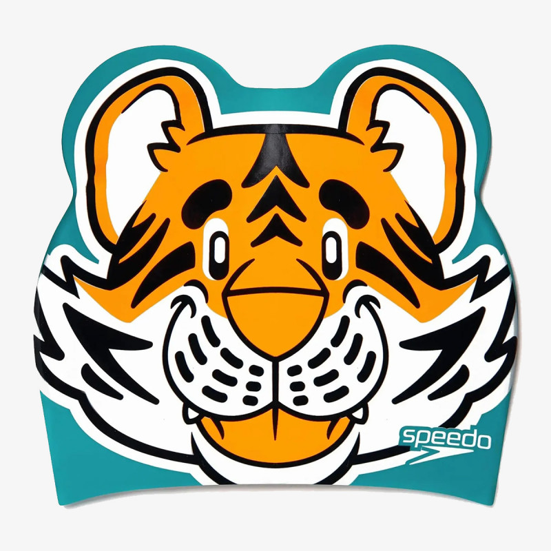 Speedo PRINTED CHARACTER CAP IU LTS ORANGE/GREE 
