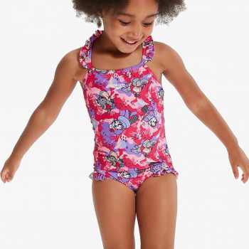 SPEEDO Girls  LTS Printed Frill Thinstrap 