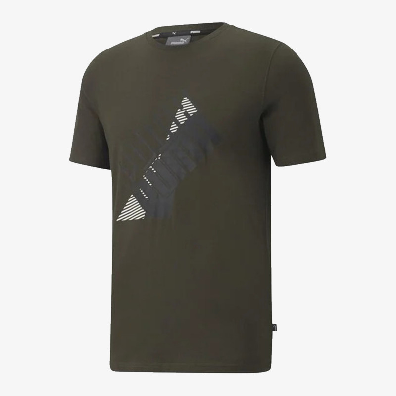 Puma PUMA POWER LOGO TEE FOREST NIGHT 