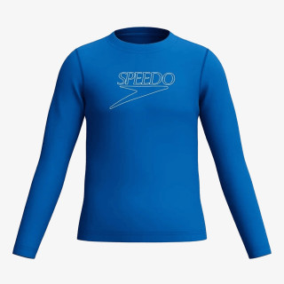 Speedo Unisex Long Sleeve Classic Logo Rash Gua 