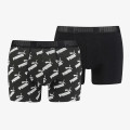 Puma PUMA KIDS LOGO AOP BOXER 2P BLACK   WHIT 