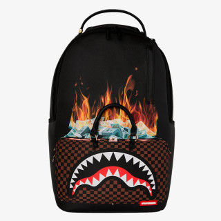 BAG OF MONEY ON FIRE BACKPACK 
