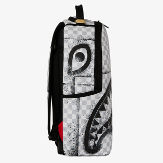 RED STENCIL SHARK BACKPACK 