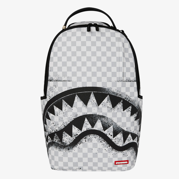 RED STENCIL SHARK BACKPACK 
