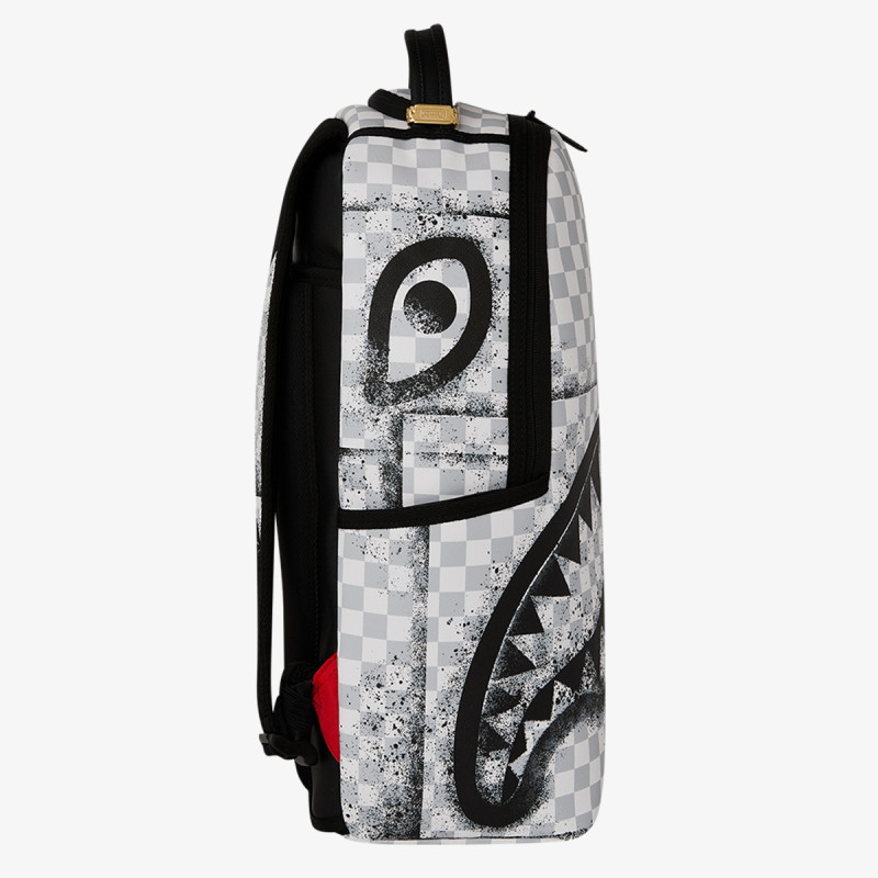 RED STENCIL SHARK BACKPACK 