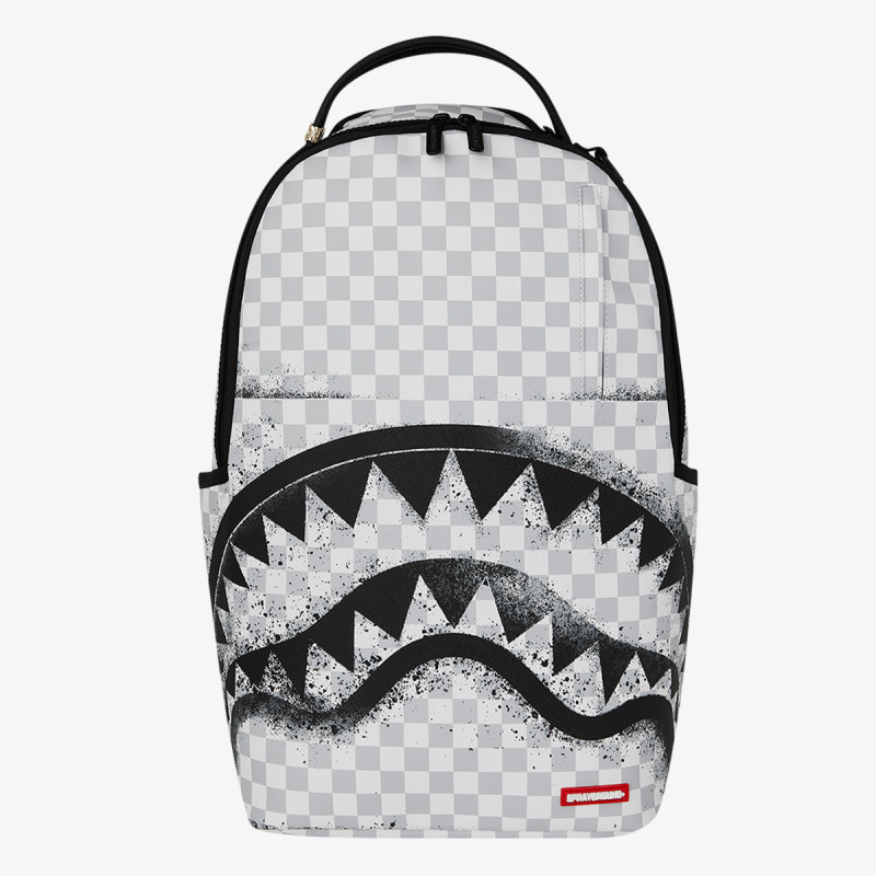 RED STENCIL SHARK BACKPACK 