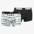 Puma PUMA MEN AOP TRUNK 2P WHITE   BLACK 