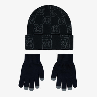 JAN MONOGRAM BEANIE SET 
