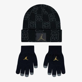 JAN MONOGRAM BEANIE SET 