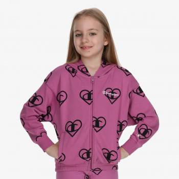 CHAMPION GIRLS HEART FULL ZIP HOODY 