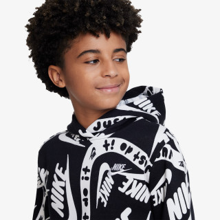 Nike K CLUB FLC HBR PO HOODIE AOP 