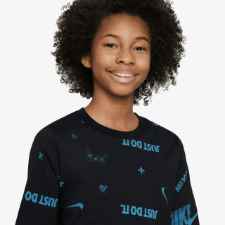 NIKE K NSW LS TEE BRAND MARK AOP HO 