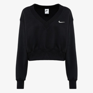 Nike W NSW PHNX FLC CROP VNECK 