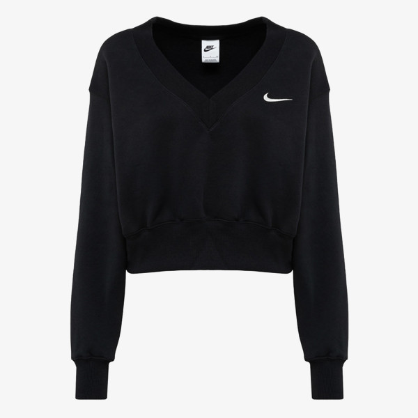 Nike W NSW PHNX FLC CROP VNECK 