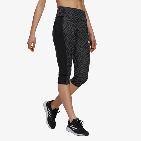 adidas HIGH RISE SPORT ZEBRA CAPRI 
