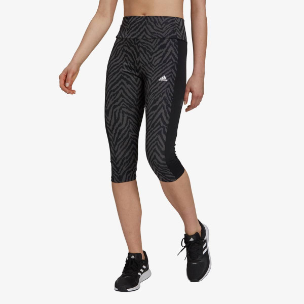 adidas HIGH RISE SPORT ZEBRA CAPRI 