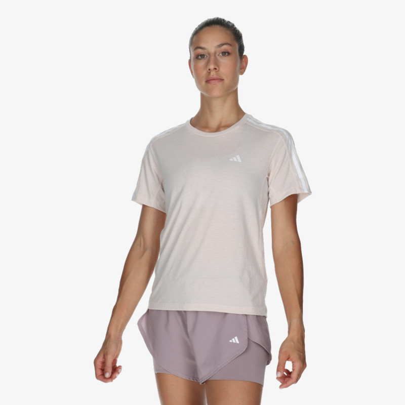 adidas Own the Run 3-Stripes Tee 