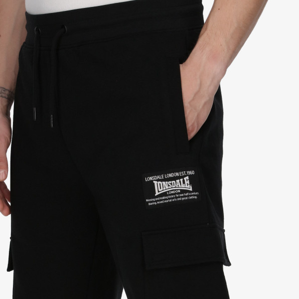 Lonsdale Black London Cuffed Pants 